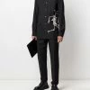Alexander McQueen skeleton-print cotton shirt