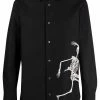 Alexander McQueen skeleton-print cotton shirt