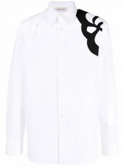 Alexander McQueen embroidered long-sleeve shirt