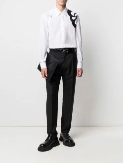 Alexander McQueen embroidered long-sleeve shirt