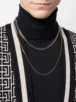 Alexander McQueen double-chain two-tone necklace