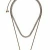 Alexander McQueen double-chain two-tone necklace