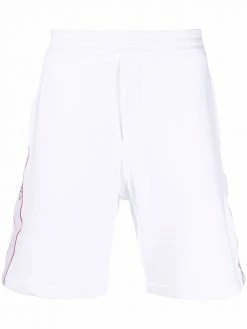 Alexander McQueen Selvedge logo-tape track shorts