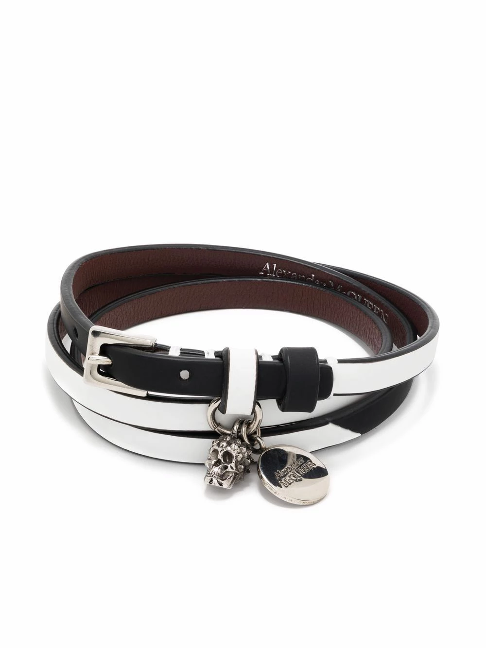 Alexander McQueen Skull charm double wrap bracelet 1 Alexander McQueen Skull charm double-wrap bracelet