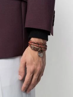 Alexander McQueen McQueen Graffiti double-wrap leather bracelet