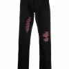 Alexander McQueen ripped-detail slim-fit jeans