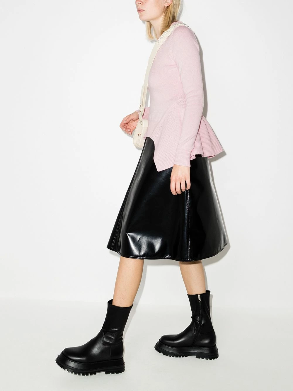 Alexander McQueen Peplum hem cashmere jumper 5 Alexander McQueen peplum-hem cashmere jumper