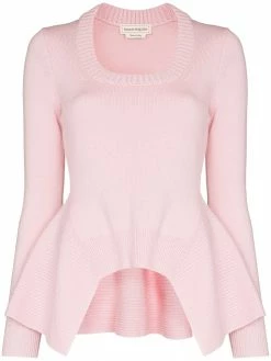 Alexander McQueen peplum-hem cashmere jumper