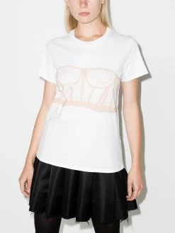 Alexander McQueen bustier print short-sleeve T-shirt
