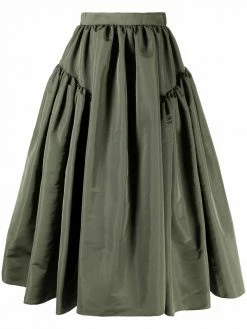 Alexander McQueen gathered panel midi skirt