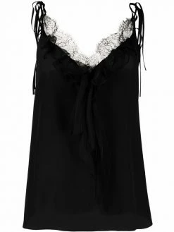 Alexander McQueen lace-trim silk camisole