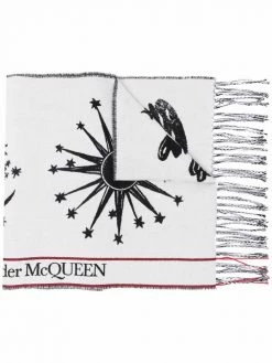 Alexander McQueen skull print modal scarf