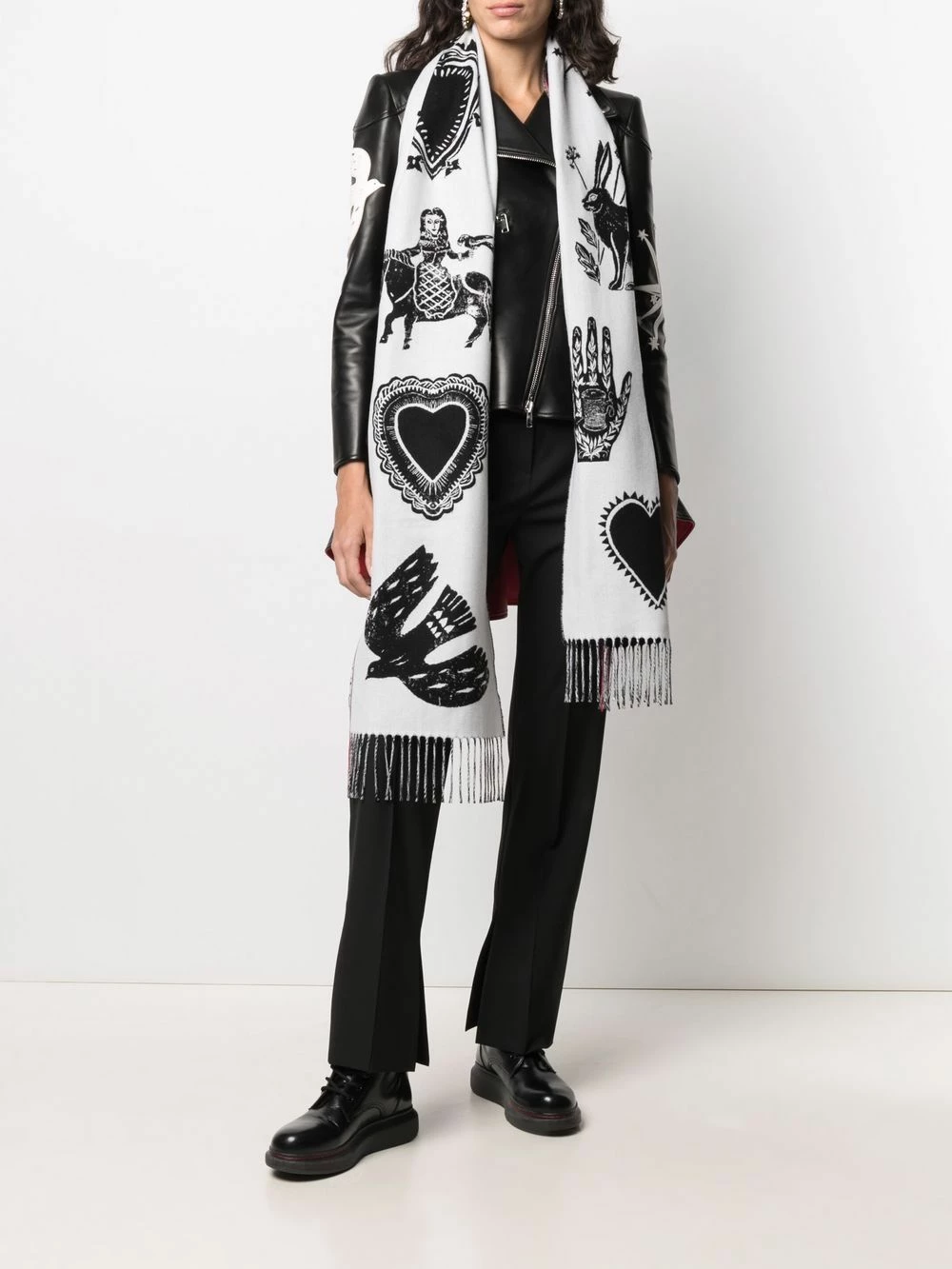 Alexander McQueen Skull print modal scarf 3 Alexander McQueen skull print modal scarf