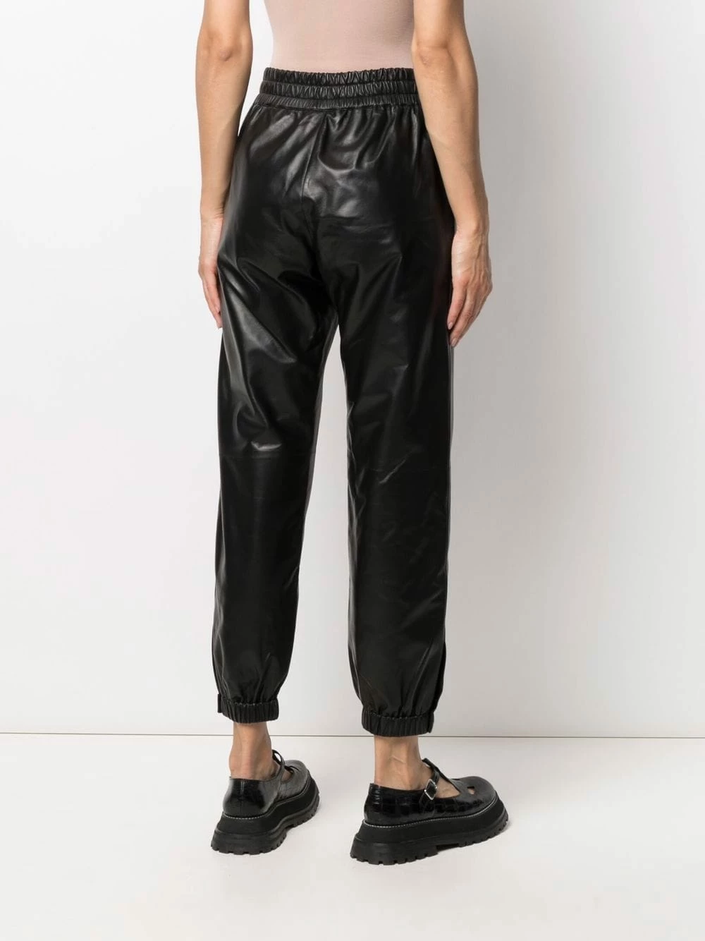 Alexander McQueen Elasticated leather trousers 4 Alexander McQueen elasticated leather trousers