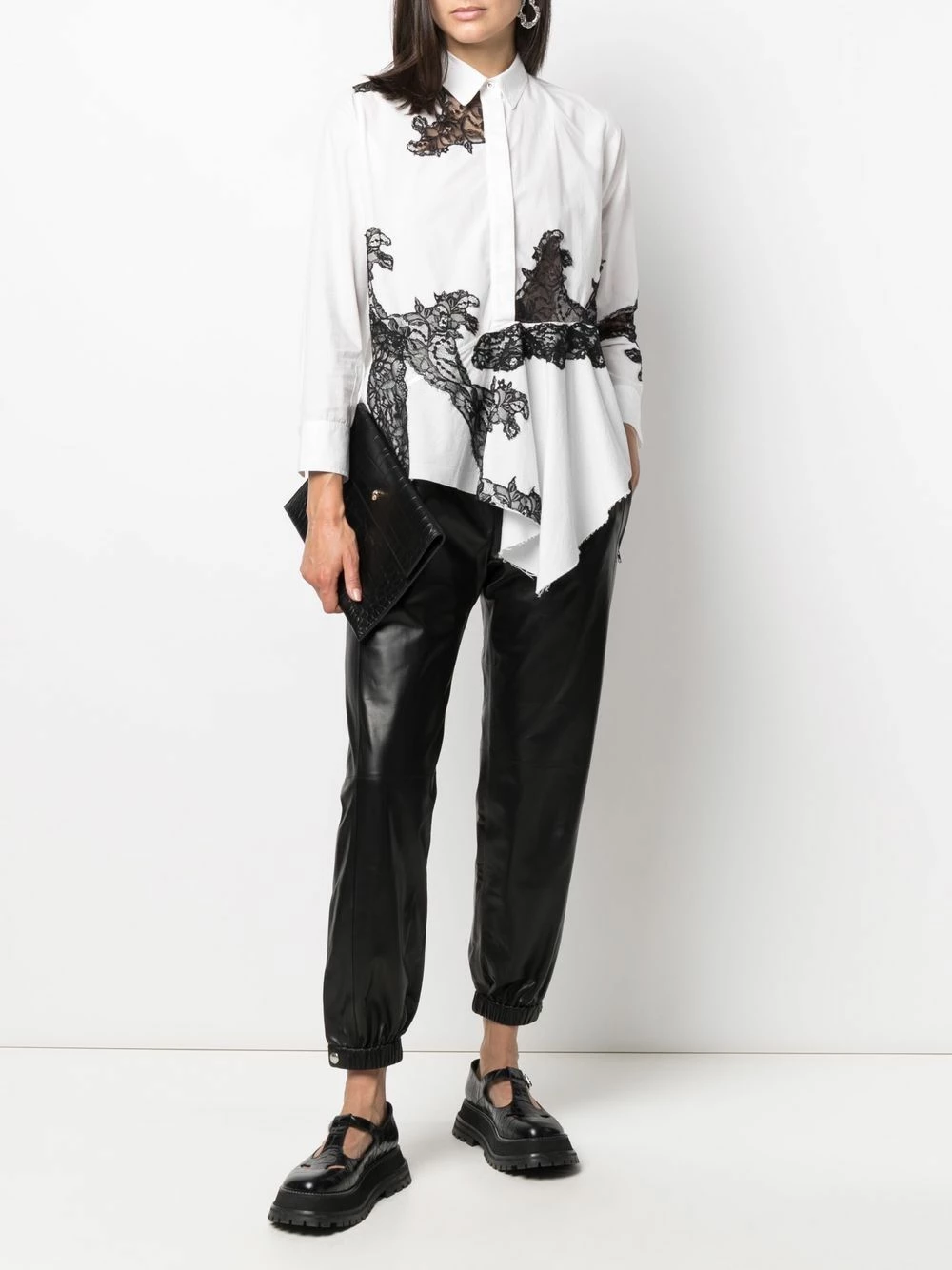 Alexander McQueen Elasticated leather trousers 2 Alexander McQueen elasticated leather trousers