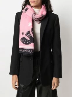 Alexander McQueen motif-print scarf