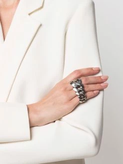 Alexander McQueen Oversized chain knuckleduster ring