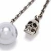 Alexander McQueen pearl skull drop earrings