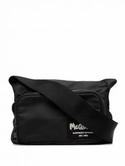 Alexander McQueen logo-patch crossbody bag