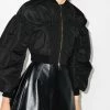 Alexander McQueen gathered-details cropped bomber jacket