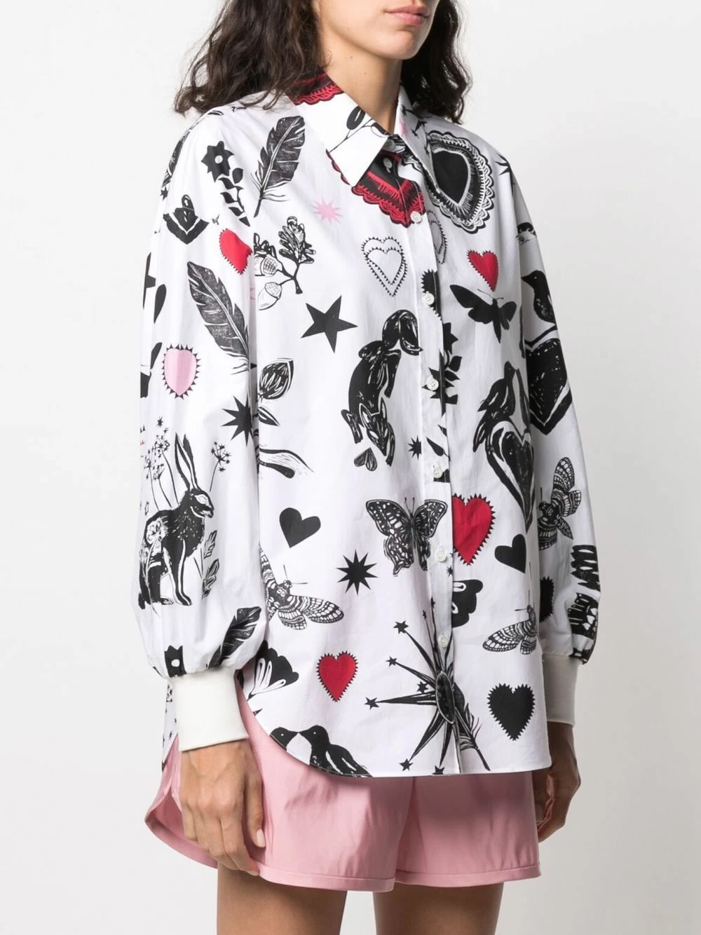 Alexander McQueen Graphic print long sleeve shirt 3 Alexander McQueen graphic-print long-sleeve shirt