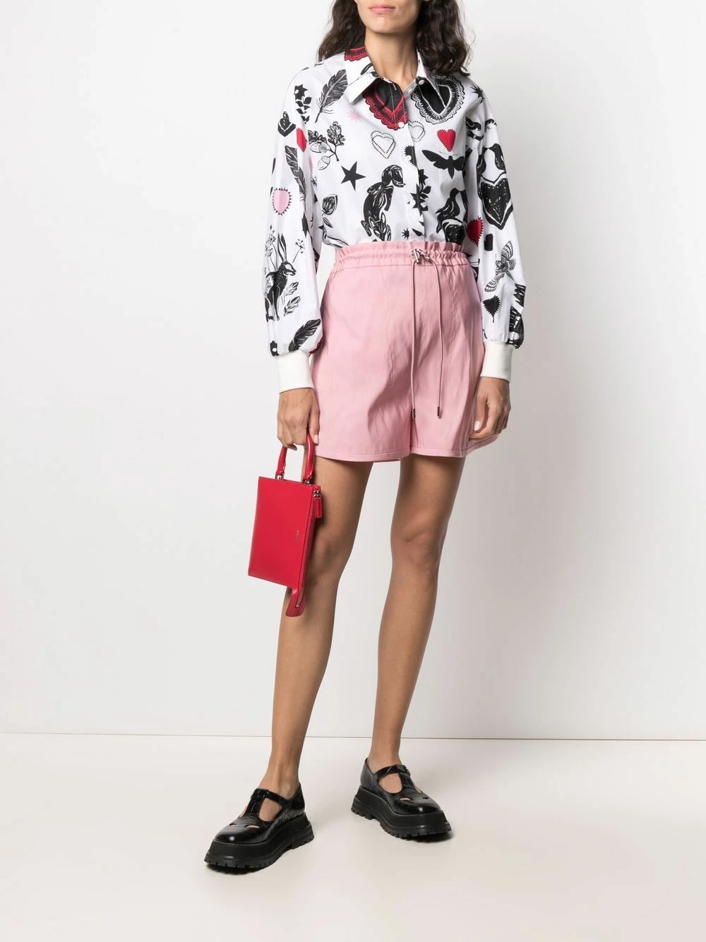 Alexander McQueen Graphic print long sleeve shirt 2 Alexander McQueen graphic-print long-sleeve shirt