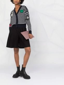Alexander McQueen applique striped cardigan