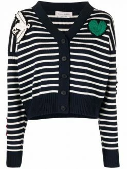 Alexander McQueen applique striped cardigan