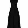 Alexander McQueen corset-style flared midi dress