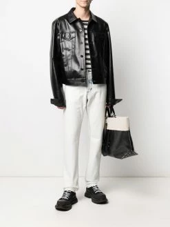 Alexander McQueen acid wash straight leg jeans