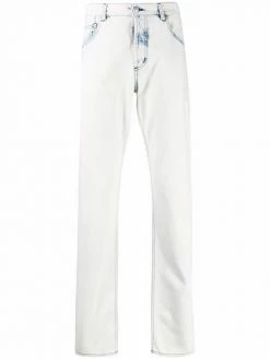 Alexander McQueen acid wash straight leg jeans