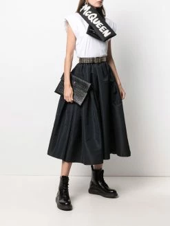 Alexander McQueen logo-print wrap scarf