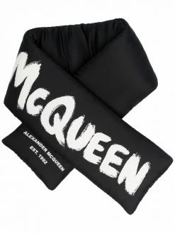 Alexander McQueen logo-print wrap scarf