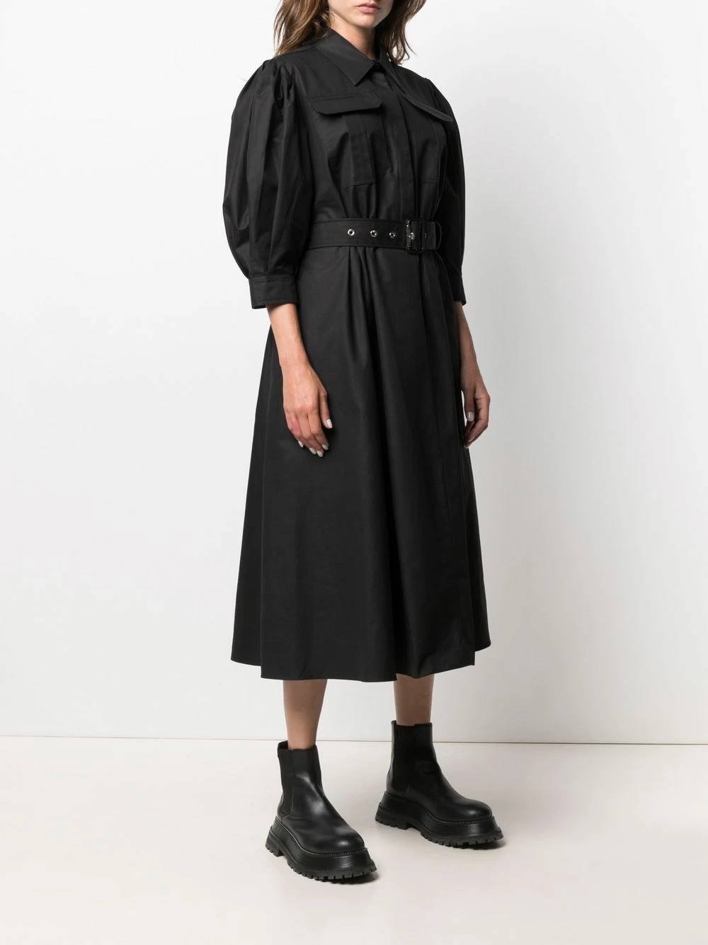 Alexander McQueen Belted cotton shirt dress 3 Alexander McQueen belted cotton shirt dress