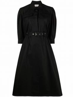 Alexander McQueen belted cotton shirt dress