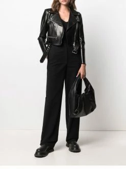Alexander McQueen cropped biker jacket