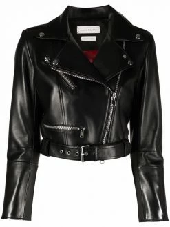 Alexander McQueen cropped biker jacket