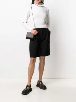 Alexander McQueen ruffle-collar knitted top