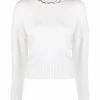Alexander McQueen ruffle-collar knitted top