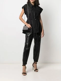 Alexander McQueen cotton drawstring-waist shirt