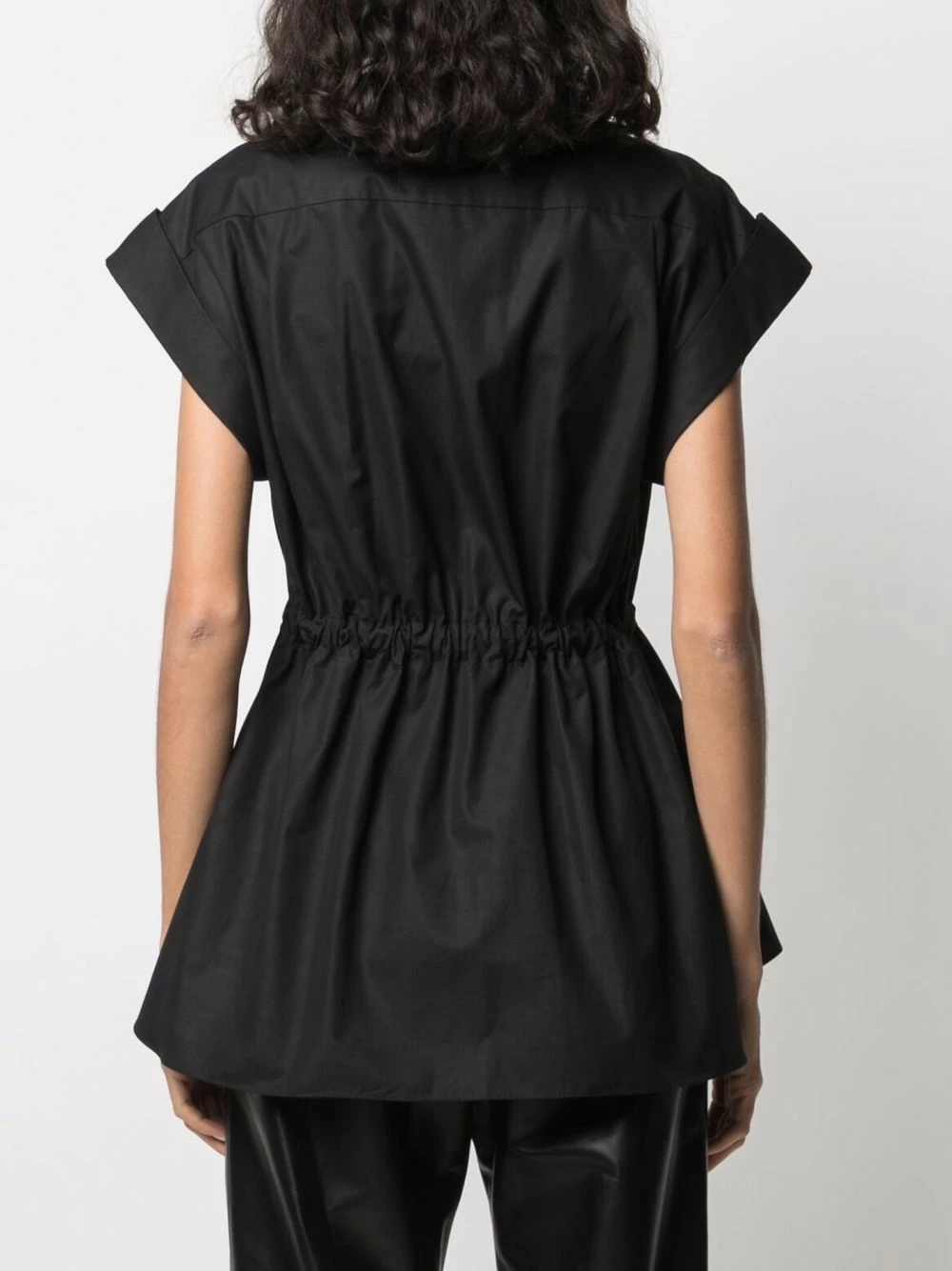 Alexander McQueen Cotton drawstring waist shirt 4 Alexander McQueen cotton drawstring-waist shirt