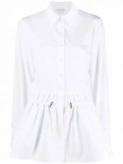 Alexander McQueen drawstring-waist cotton shirt