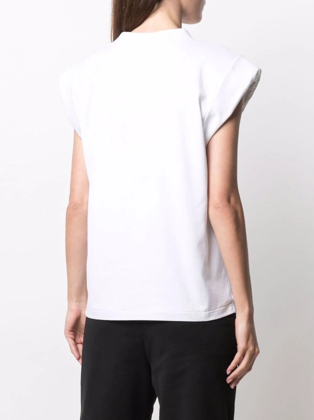 Alexander McQueen Logo print V neck top 4 Alexander McQueen logo-print V-neck top