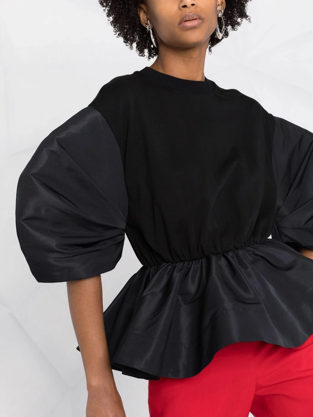 Alexander McQueen Puff sleeve peplum top 3 Alexander McQueen puff-sleeve peplum top