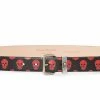 Alexander McQueen skull-print leather belt