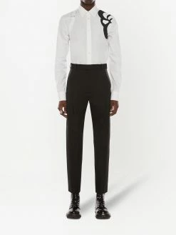 Alexander McQueen tailored satin-panel trousers
