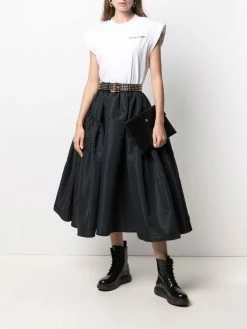 Alexander McQueen embroidered logo padded T-shirt