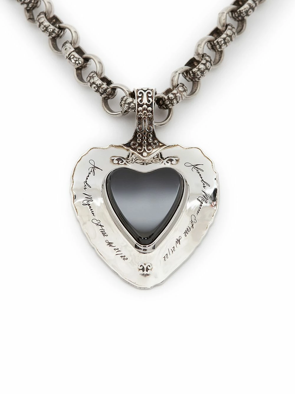 Alexander McQueen Heart pendant necklace 2 Alexander McQueen heart pendant necklace