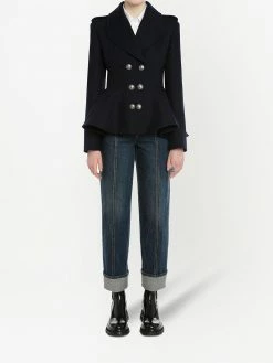 Alexander McQueen peplum-hem double-breasted blazer