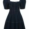 Alexander McQueen cocoon-sleeve denim dress